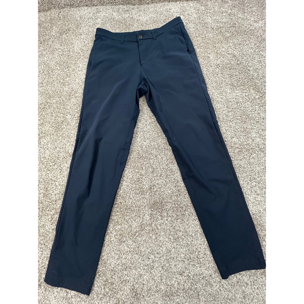Lululemon Commission Pant Slim Warpstreme Navy Blue Mens 30 LM5522S #0735